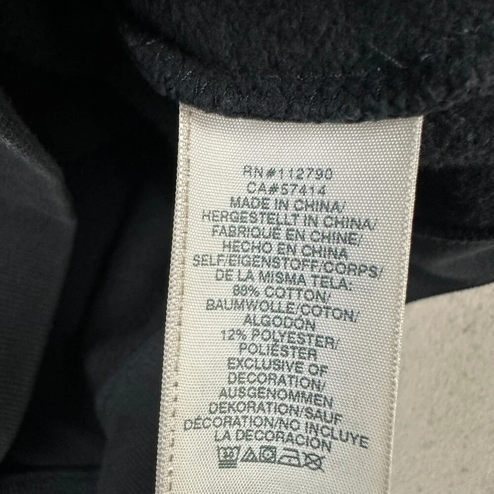 True Religion Hoodie Men Large Black Pullover Box Logo Graphic Sweatshirt L